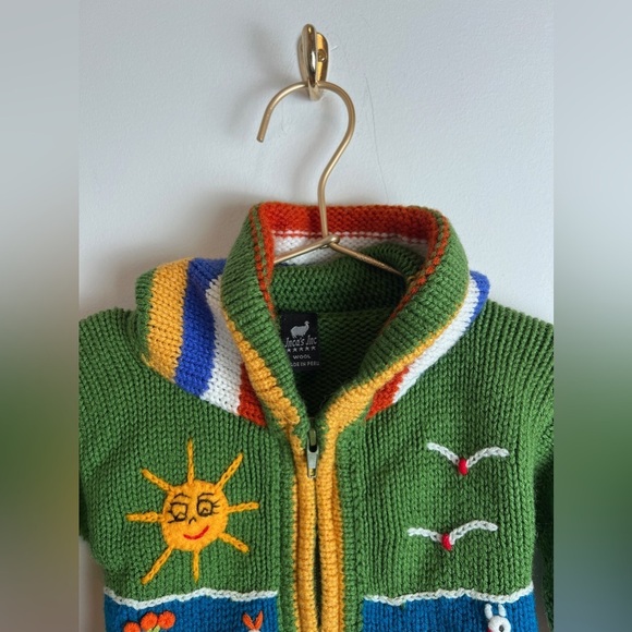 Peruvian Knit Sweater Wool Baby Multicolor - Picture 5 of 10